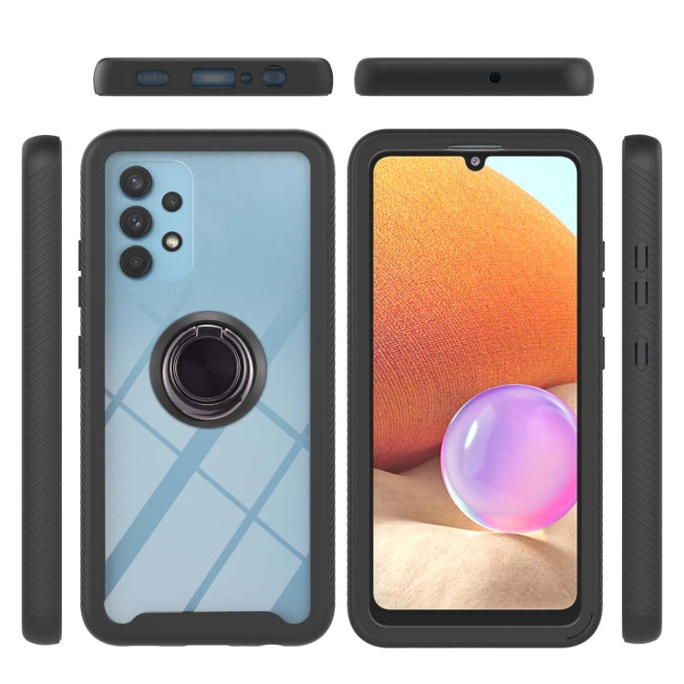 For Samsung Galaxy A32 4G EU Version Starry Sky Solid Color Series Shockproof PC + TPU Protective Case with Ring Holder & Magnetic Function