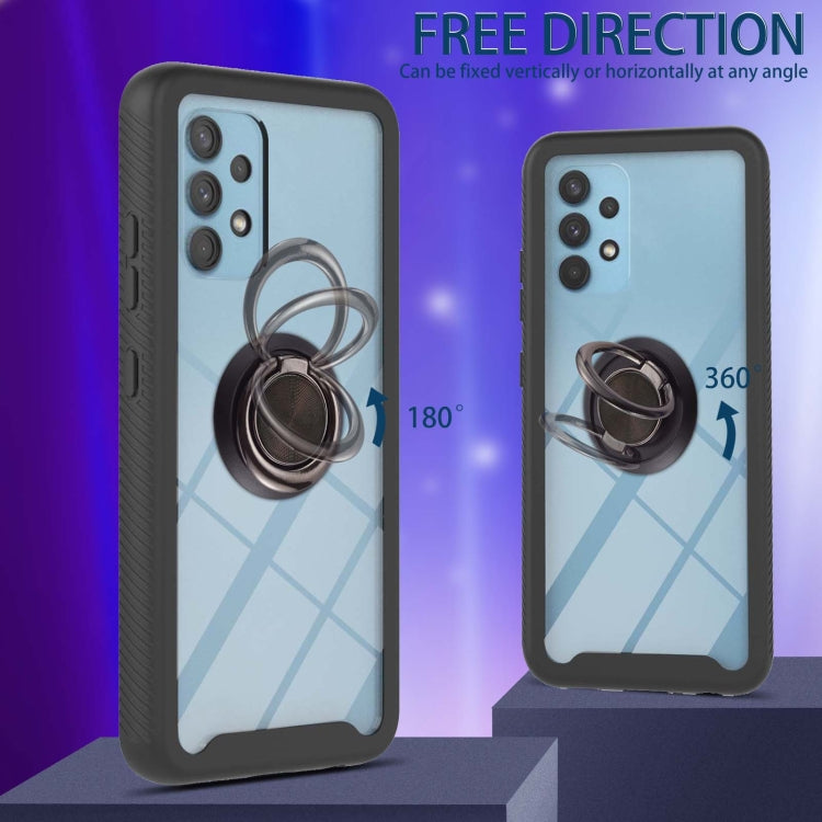 For Samsung Galaxy A32 4G EU Version Starry Sky Solid Color Series Shockproof PC + TPU Protective Case with Ring Holder & Magnetic Function