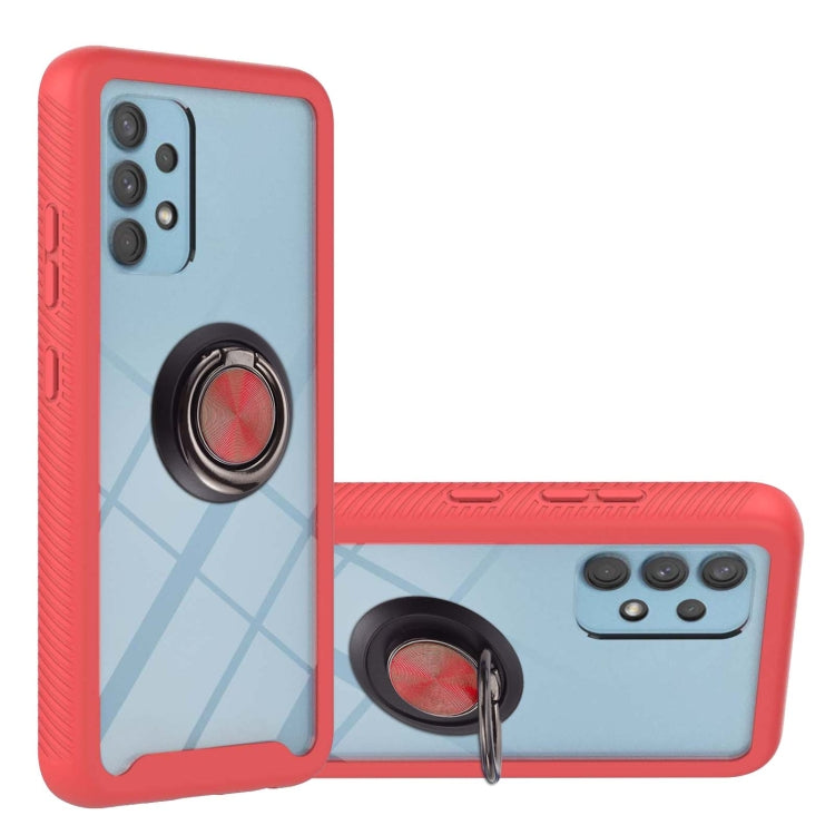For Samsung Galaxy A32 4G EU Version Starry Sky Solid Color Series Shockproof PC + TPU Protective Case with Ring Holder & Magnetic Function