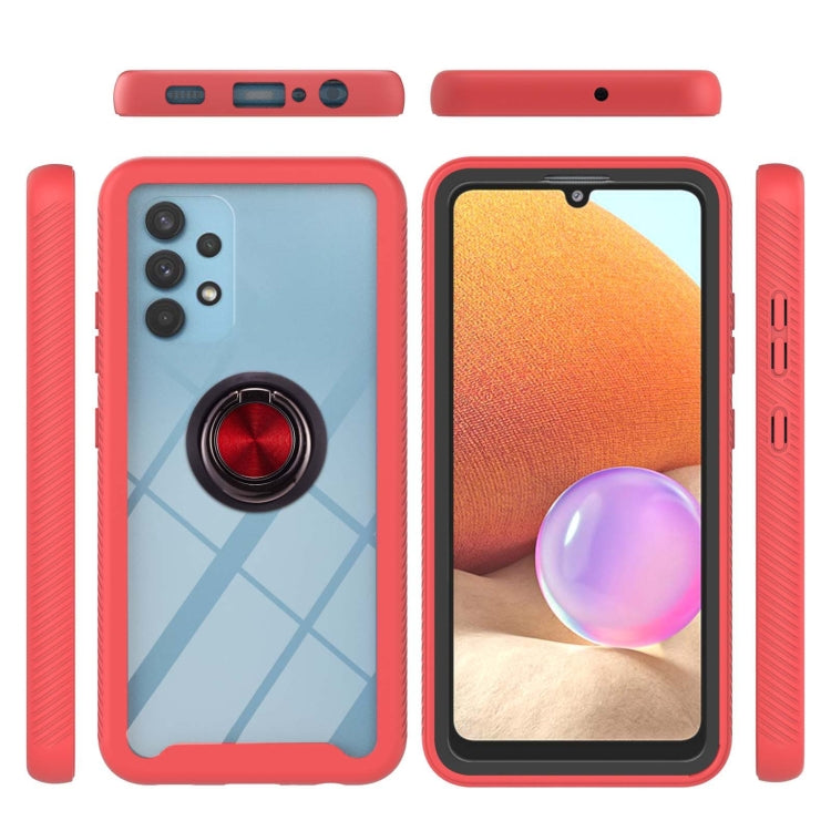 For Samsung Galaxy A32 4G EU Version Starry Sky Solid Color Series Shockproof PC + TPU Protective Case with Ring Holder & Magnetic Function