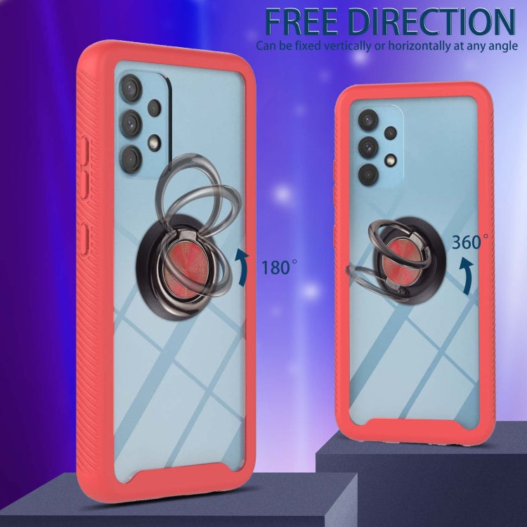 For Samsung Galaxy A32 4G EU Version Starry Sky Solid Color Series Shockproof PC + TPU Protective Case with Ring Holder & Magnetic Function