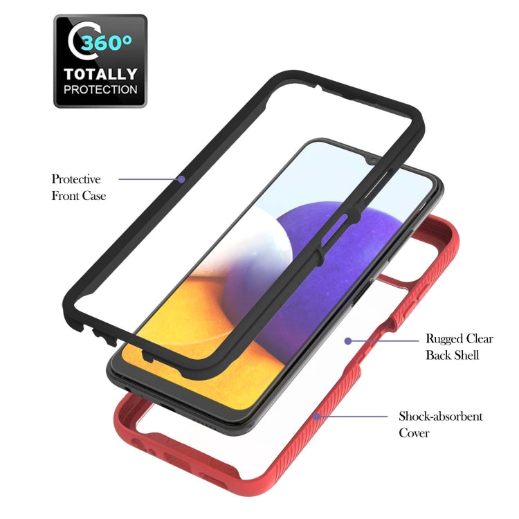 For Samsung Galaxy A22 5G Starry Sky Solid Color Series Shockproof PC + TPU Protective Case with Ring Holder & Magnetic Function