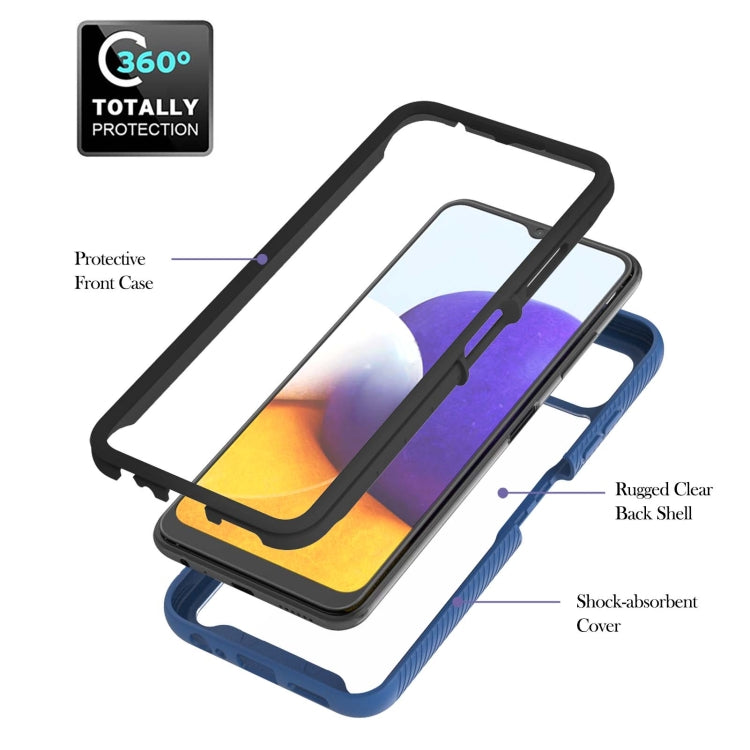 For Samsung Galaxy A22 5G Starry Sky Solid Color Series Shockproof PC + TPU Protective Case with Ring Holder & Magnetic Function