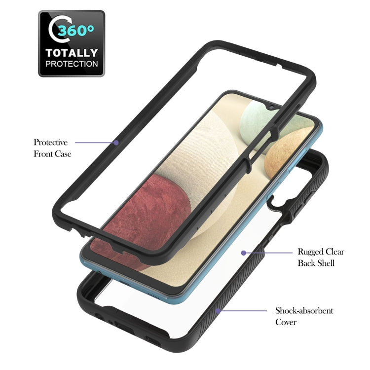 For Samsung Galaxy A12 Starry Sky Solid Color Series Shockproof PC + TPU Protective Case with Ring Holder & Magnetic Function