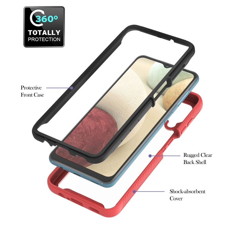 For Samsung Galaxy A12 Starry Sky Solid Color Series Shockproof PC + TPU Protective Case with Ring Holder & Magnetic Function