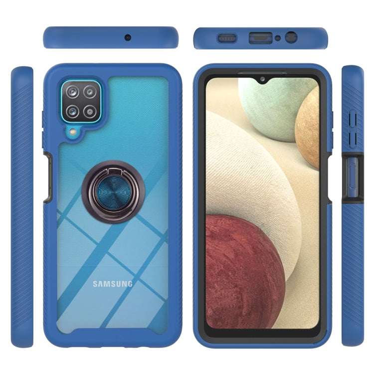 For Samsung Galaxy A12 Starry Sky Solid Color Series Shockproof PC + TPU Protective Case with Ring Holder & Magnetic Function