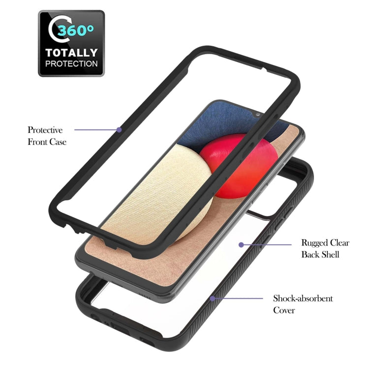 For Samsung Galaxy A02s EU Version Starry Sky Solid Color Series Shockproof PC + TPU Protective Case with Ring Holder & Magnetic Function