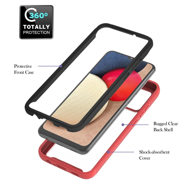 For Samsung Galaxy A02s EU Version Starry Sky Solid Color Series Shockproof PC + TPU Protective Case with Ring Holder & Magnetic Function