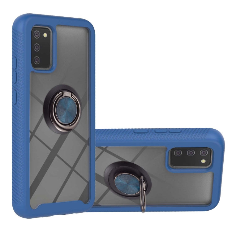 For Samsung Galaxy A02s EU Version Starry Sky Solid Color Series Shockproof PC + TPU Protective Case with Ring Holder & Magnetic Function