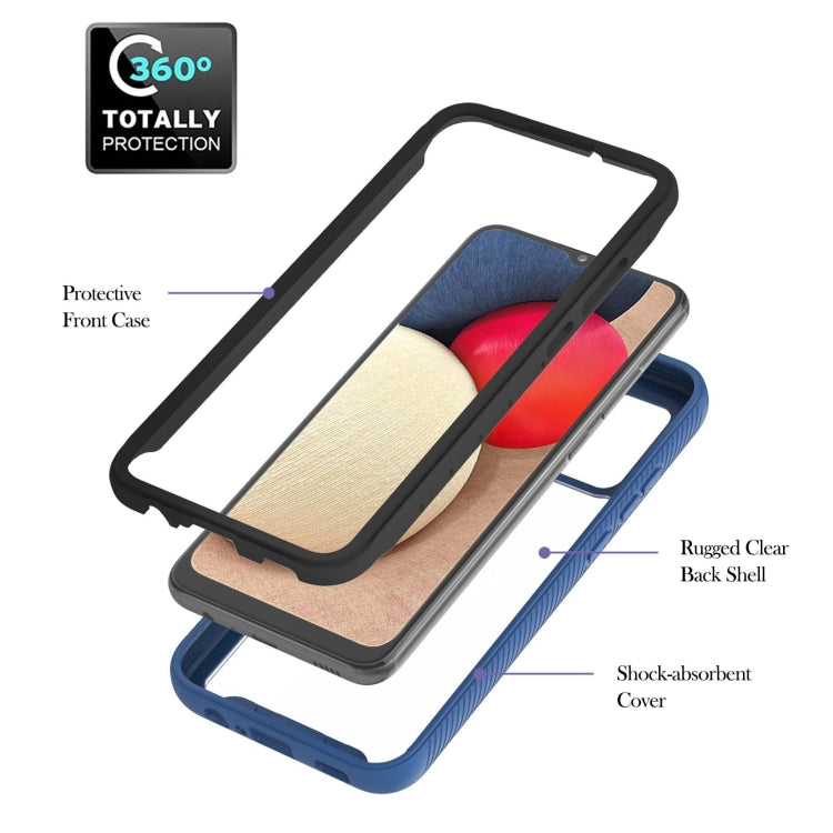 For Samsung Galaxy A02s EU Version Starry Sky Solid Color Series Shockproof PC + TPU Protective Case with Ring Holder & Magnetic Function
