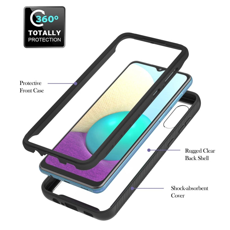For Samsung Galaxy A02 Starry Sky Solid Color Series Shockproof PC + TPU Protective Case with Ring Holder & Magnetic Function