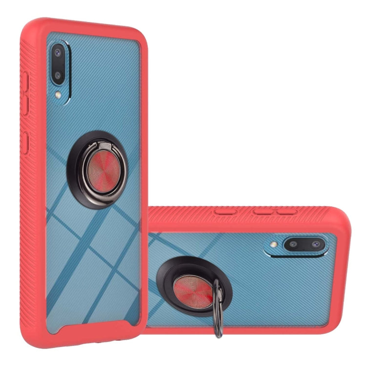 For Samsung Galaxy A02 Starry Sky Solid Color Series Shockproof PC + TPU Protective Case with Ring Holder & Magnetic Function