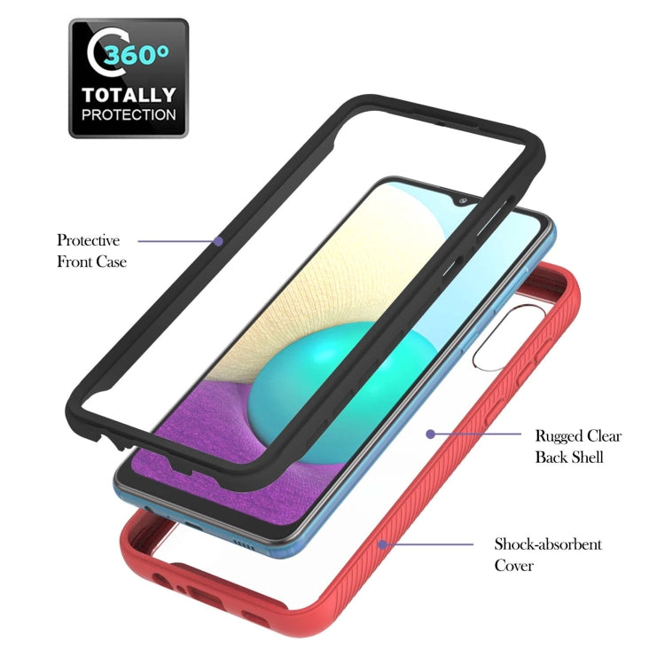 For Samsung Galaxy A02 Starry Sky Solid Color Series Shockproof PC + TPU Protective Case with Ring Holder & Magnetic Function