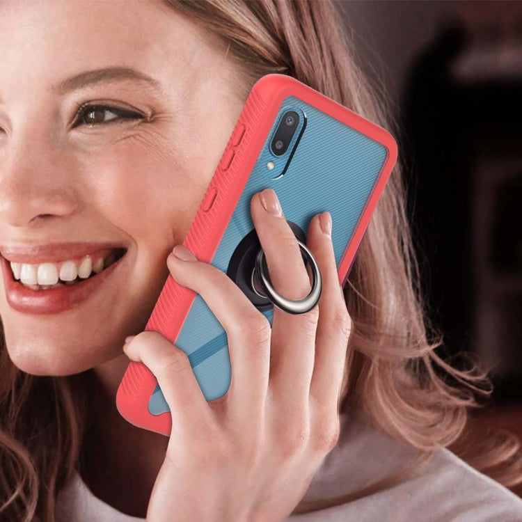 For Samsung Galaxy A02 Starry Sky Solid Color Series Shockproof PC + TPU Protective Case with Ring Holder & Magnetic Function