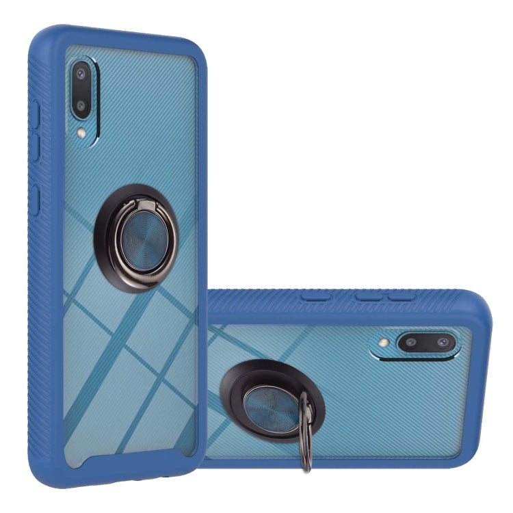 For Samsung Galaxy A02 Starry Sky Solid Color Series Shockproof PC + TPU Protective Case with Ring Holder & Magnetic Function