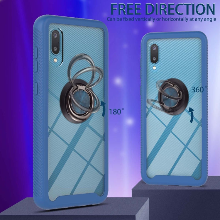 For Samsung Galaxy A02 Starry Sky Solid Color Series Shockproof PC + TPU Protective Case with Ring Holder & Magnetic Function