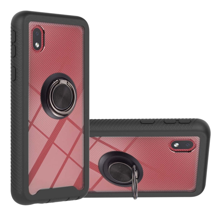 For Samsung Galaxy A01 Core Starry Sky Solid Color Series Shockproof PC + TPU Protective Case with Ring Holder & Magnetic Function
