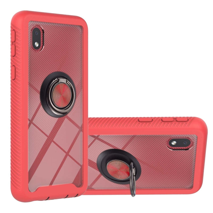 For Samsung Galaxy A01 Core Starry Sky Solid Color Series Shockproof PC + TPU Protective Case with Ring Holder & Magnetic Function
