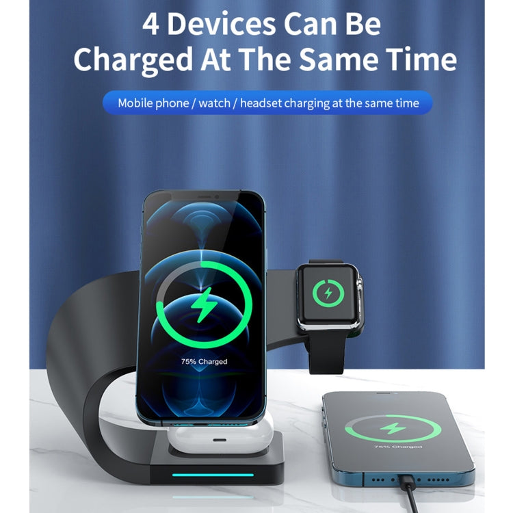 178 4 In 1 Multi-function Smart Magnetic Wireless Charger for iPhone & iWatches & AirPods