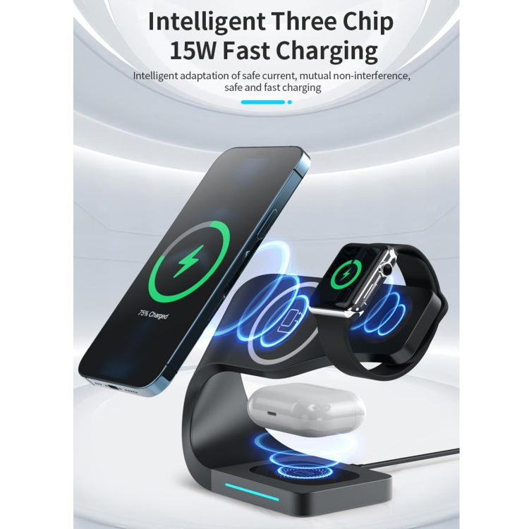 178 4 In 1 Multi-function Smart Magnetic Wireless Charger for iPhone & iWatches & AirPods