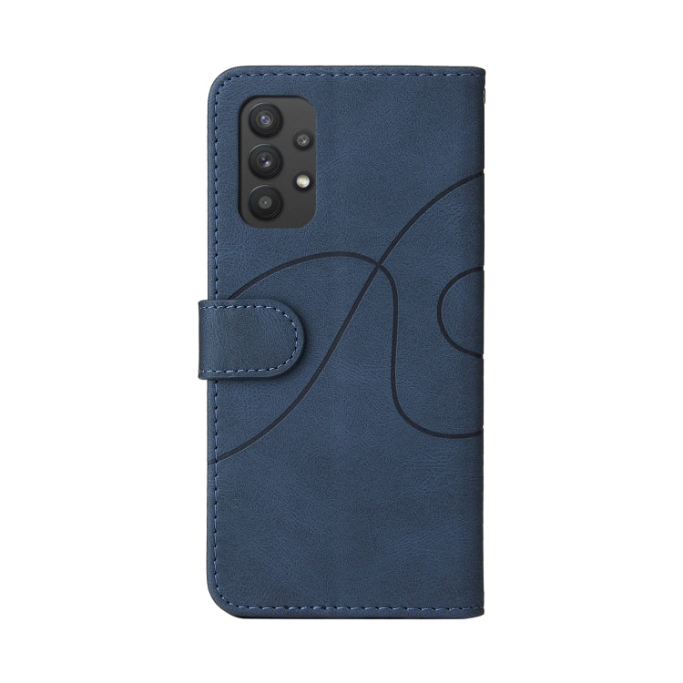 For Samsung Galaxy A32 4G Dual-color Splicing Horizontal Flip PU Leather Case with Holder & Card Slots & Wallet