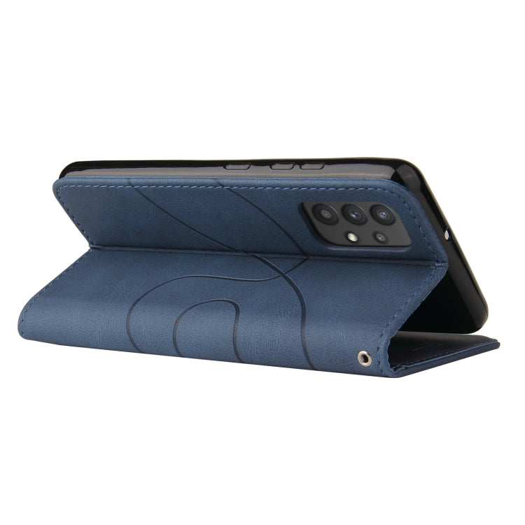 For Samsung Galaxy A32 4G Dual-color Splicing Horizontal Flip PU Leather Case with Holder & Card Slots & Wallet