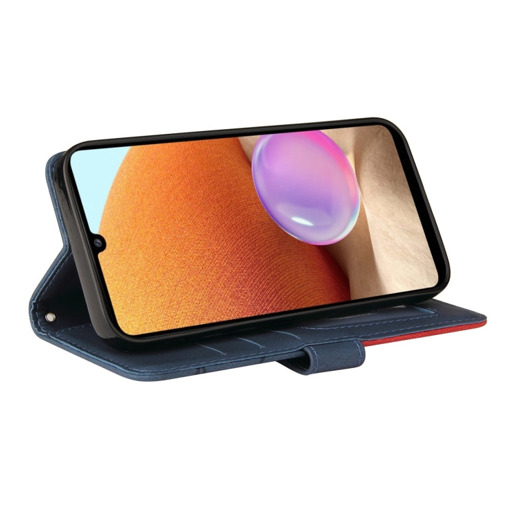 For Samsung Galaxy A32 4G Dual-color Splicing Horizontal Flip PU Leather Case with Holder & Card Slots & Wallet