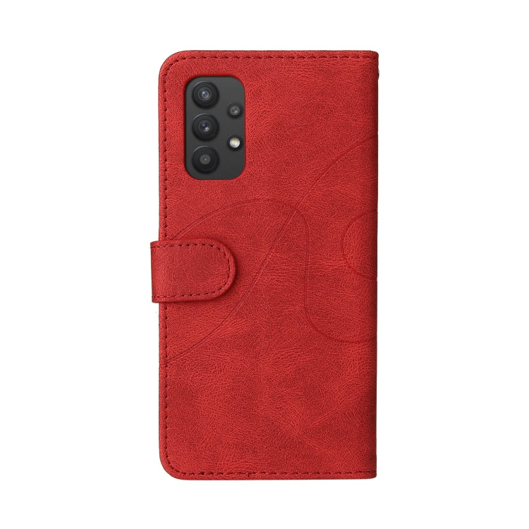 For Samsung Galaxy A32 4G Dual-color Splicing Horizontal Flip PU Leather Case with Holder & Card Slots & Wallet