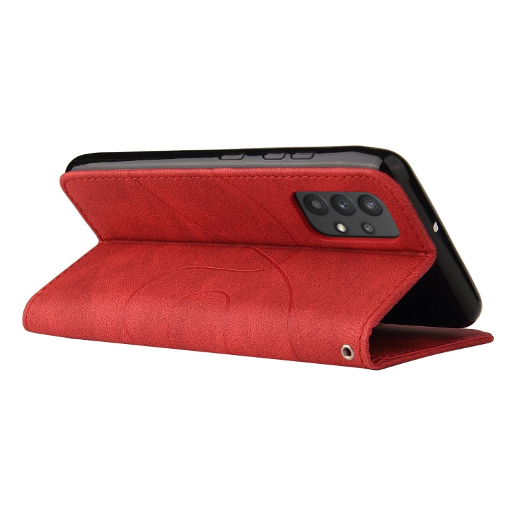 For Samsung Galaxy A32 4G Dual-color Splicing Horizontal Flip PU Leather Case with Holder & Card Slots & Wallet