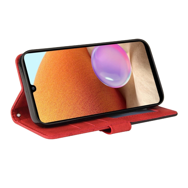 For Samsung Galaxy A32 4G Dual-color Splicing Horizontal Flip PU Leather Case with Holder & Card Slots & Wallet