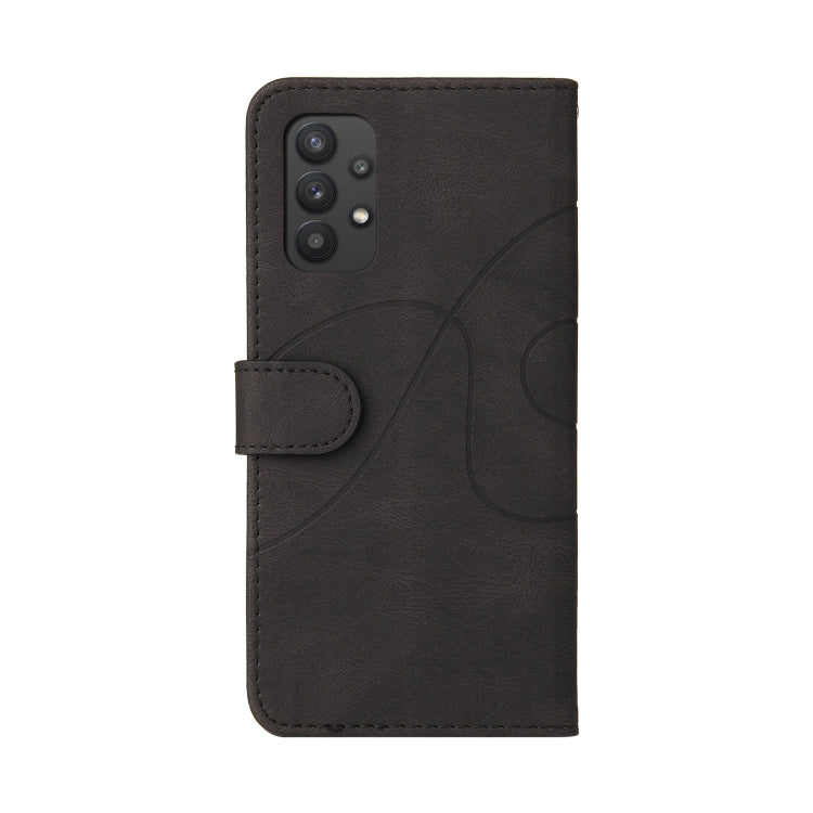 For Samsung Galaxy A32 4G Dual-color Splicing Horizontal Flip PU Leather Case with Holder & Card Slots & Wallet