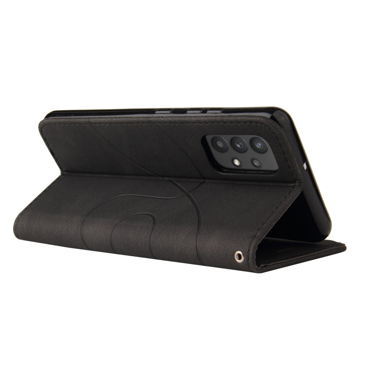 For Samsung Galaxy A32 4G Dual-color Splicing Horizontal Flip PU Leather Case with Holder & Card Slots & Wallet