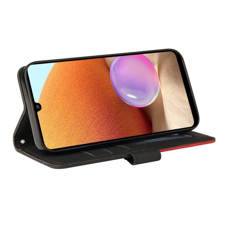For Samsung Galaxy A32 4G Dual-color Splicing Horizontal Flip PU Leather Case with Holder & Card Slots & Wallet