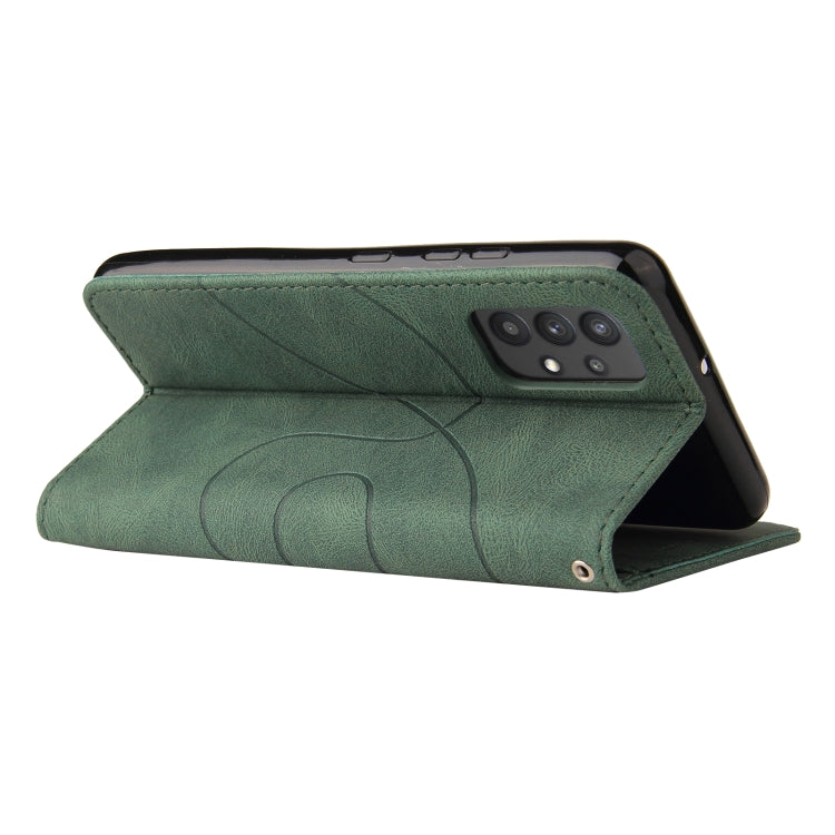 For Samsung Galaxy A32 4G Dual-color Splicing Horizontal Flip PU Leather Case with Holder & Card Slots & Wallet