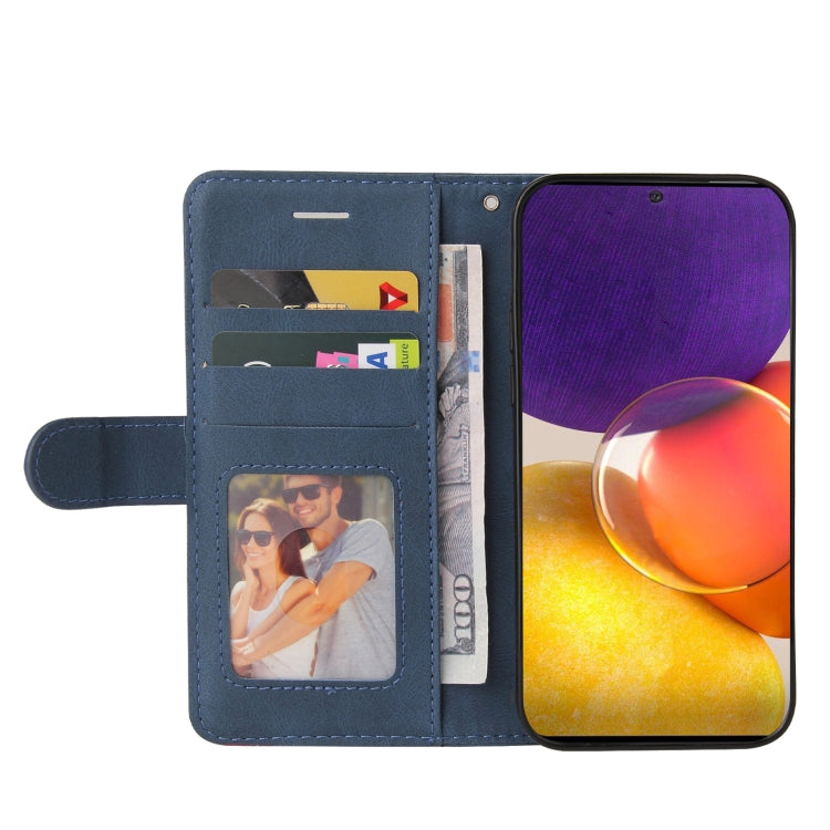 For Samsung Galaxy A82 5G Dual-color Splicing Horizontal Flip PU Leather Case with Holder & Card Slots & Wallet