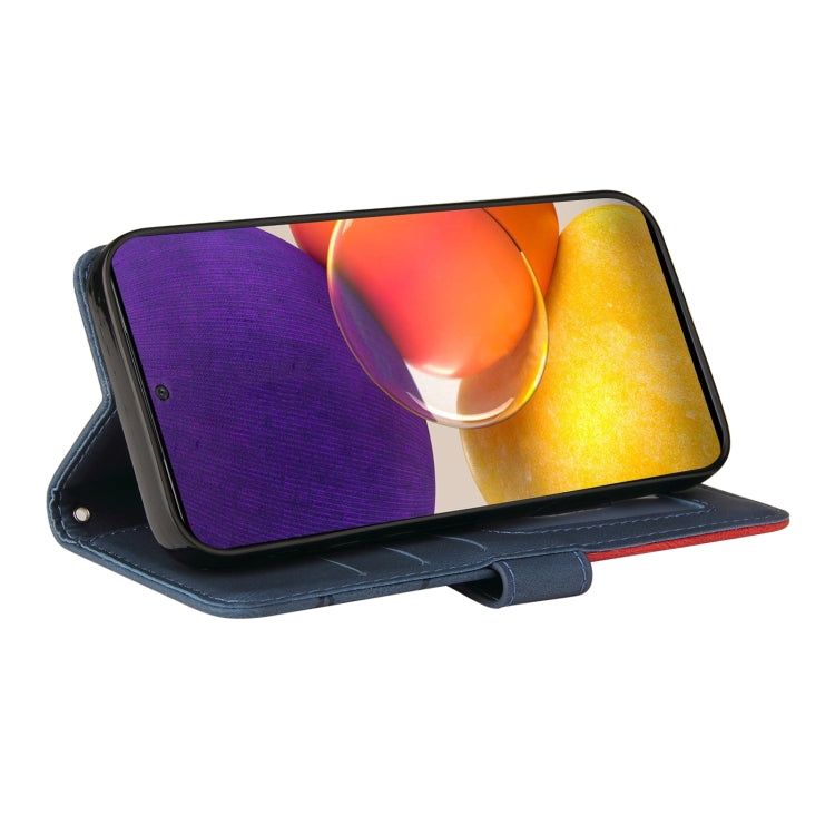 For Samsung Galaxy A82 5G Dual-color Splicing Horizontal Flip PU Leather Case with Holder & Card Slots & Wallet