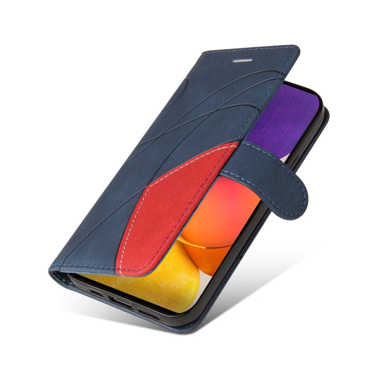 For Samsung Galaxy A82 5G Dual-color Splicing Horizontal Flip PU Leather Case with Holder & Card Slots & Wallet