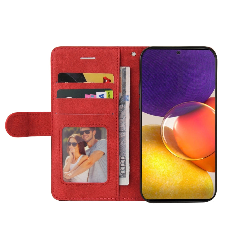 For Samsung Galaxy A82 5G Dual-color Splicing Horizontal Flip PU Leather Case with Holder & Card Slots & Wallet