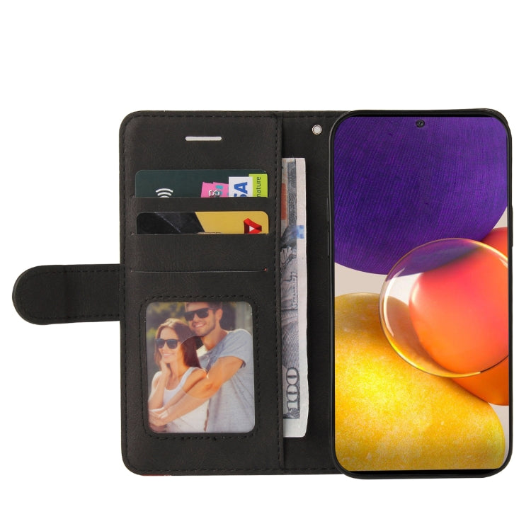 For Samsung Galaxy A82 5G Dual-color Splicing Horizontal Flip PU Leather Case with Holder & Card Slots & Wallet