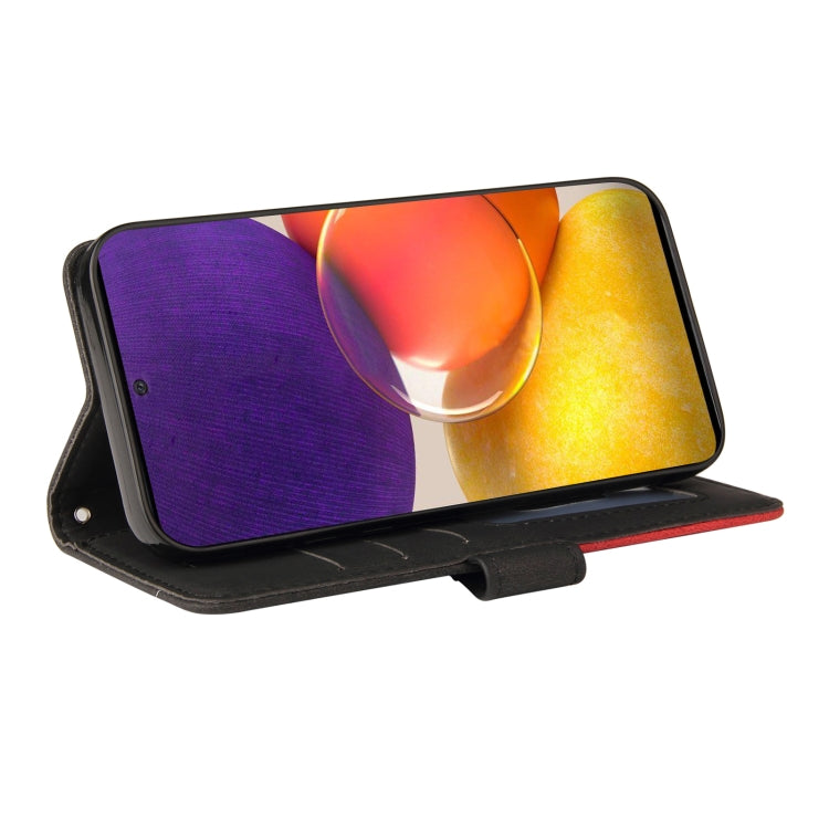 For Samsung Galaxy A82 5G Dual-color Splicing Horizontal Flip PU Leather Case with Holder & Card Slots & Wallet