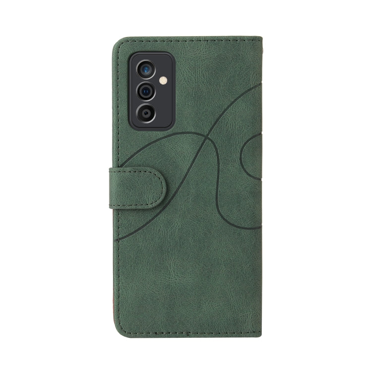 For Samsung Galaxy A82 5G Dual-color Splicing Horizontal Flip PU Leather Case with Holder & Card Slots & Wallet
