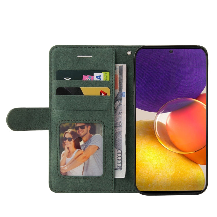 For Samsung Galaxy A82 5G Dual-color Splicing Horizontal Flip PU Leather Case with Holder & Card Slots & Wallet