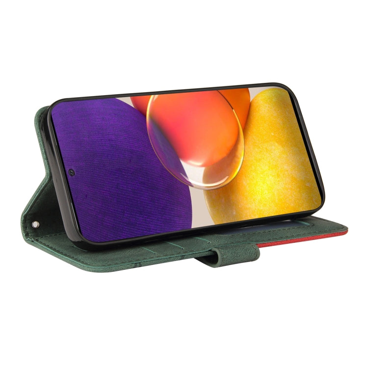 For Samsung Galaxy A82 5G Dual-color Splicing Horizontal Flip PU Leather Case with Holder & Card Slots & Wallet