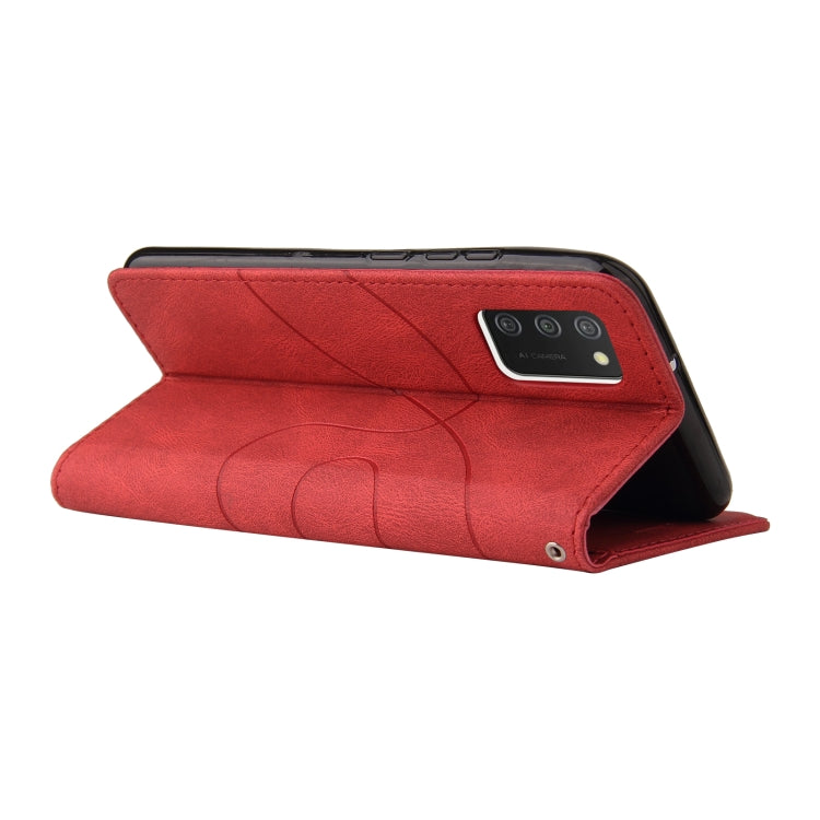 For Samsung Galaxy A02s US Version Dual-color Splicing Horizontal Flip PU Leather Case with Holder & Card Slots & Wallet