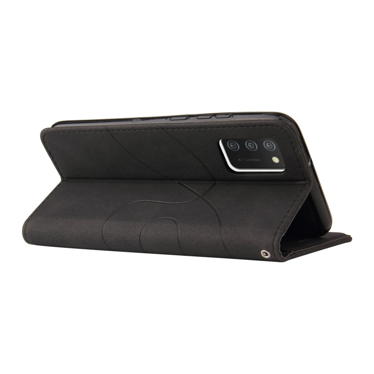 For Samsung Galaxy A02s US Version Dual-color Splicing Horizontal Flip PU Leather Case with Holder & Card Slots & Wallet