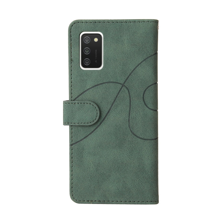 For Samsung Galaxy A02s US Version Dual-color Splicing Horizontal Flip PU Leather Case with Holder & Card Slots & Wallet