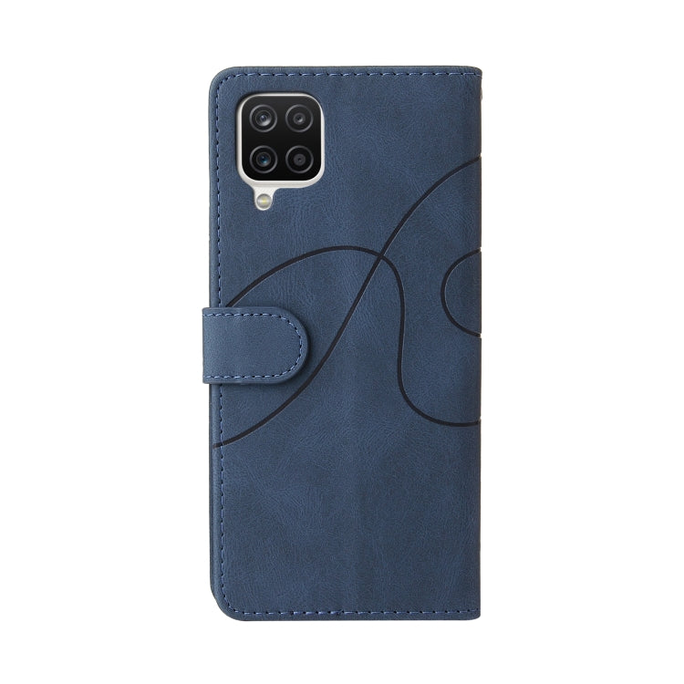 For Samsung Galaxy A12 5G Dual-color Splicing Horizontal Flip PU Leather Case with Holder & Card Slots & Wallet
