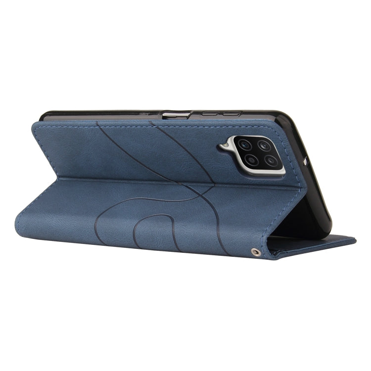 For Samsung Galaxy A12 5G Dual-color Splicing Horizontal Flip PU Leather Case with Holder & Card Slots & Wallet