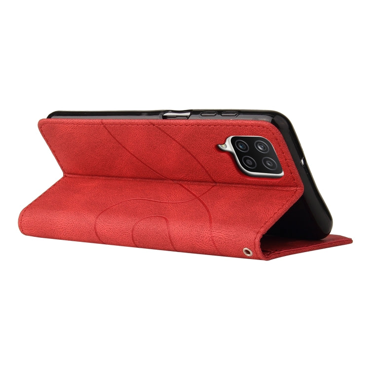 For Samsung Galaxy A12 5G Dual-color Splicing Horizontal Flip PU Leather Case with Holder & Card Slots & Wallet
