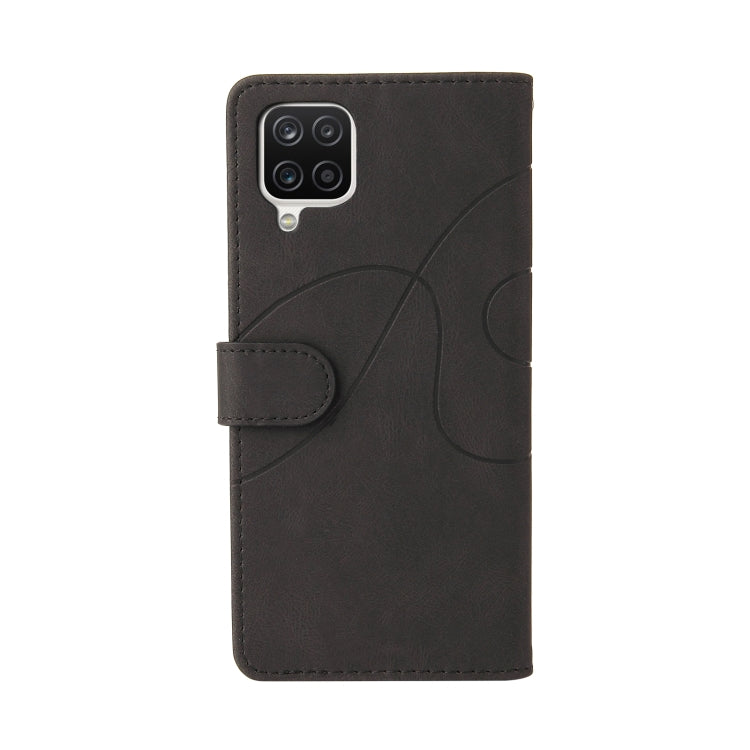 For Samsung Galaxy A12 5G Dual-color Splicing Horizontal Flip PU Leather Case with Holder & Card Slots & Wallet
